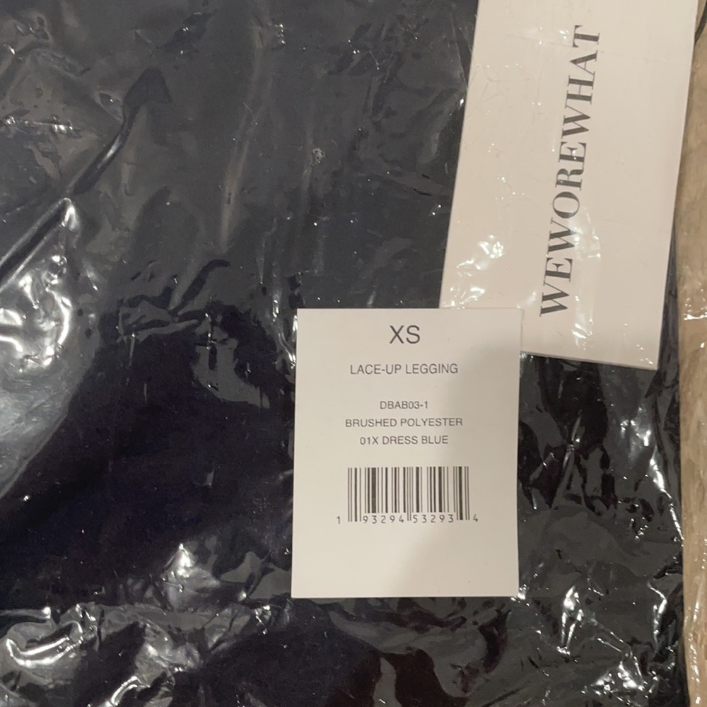 NWT WeWoreWhat Lace-Up Legging - Dress Blue - XS - Picture 7 of 7